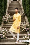 Outluk Wedding Vol 48 Pure Silk Fabric With Embroidery Work Mens Wear Kurta Payjama